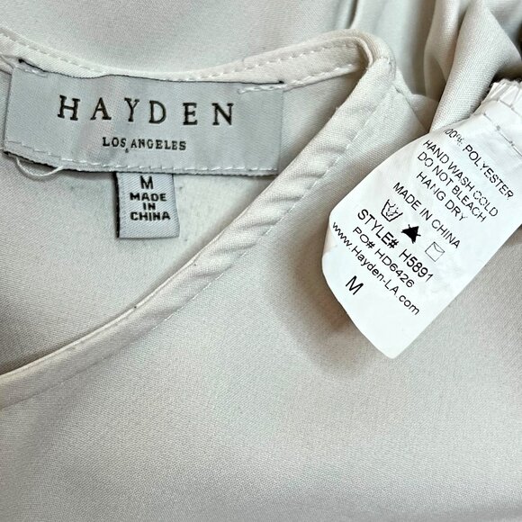 HAYDEN Blouse Womens M Ivory White Butterfly Sleeve Princess Seam Formal - Picture 9 of 16